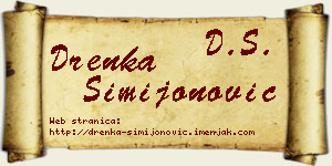 Drenka Simijonović vizit kartica